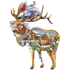 Lori Schory - Reindeer Training -  Puzzle 800 pieces