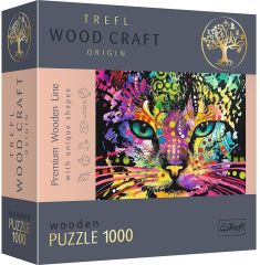 Puzzel hout Kleurrijke Kat: 1000 stukjes
