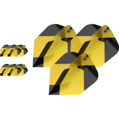 Target Tag 3 Set Black Yellow NO6 - Dart Flights