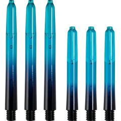 Nylon Vignette Plus 2-Tone Dart Shafts Zwart/Licht Blauw