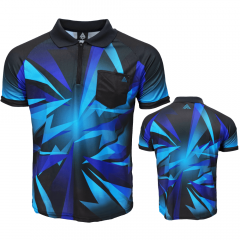 Arraz Shard Dart Shirt - With Pocket - Black & Blue - Blue