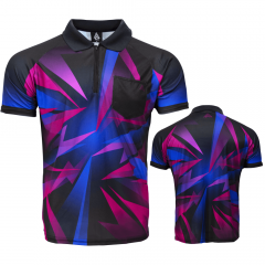 Arraz Shard Dart Shirt - With Pocket - Black & Blue - Purple