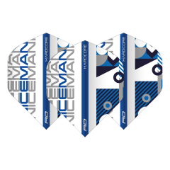 Gerwyn Price Hardcore Iceman White & Blue - Dart Flights