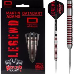 Datadart Martin Adams Wolfie 95 Darts - Steel Tip - Electro Red & White