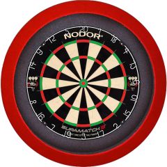 S4D Dartbord Verlichting Budget Rood + Nodor Supamatch 3 Dartbord